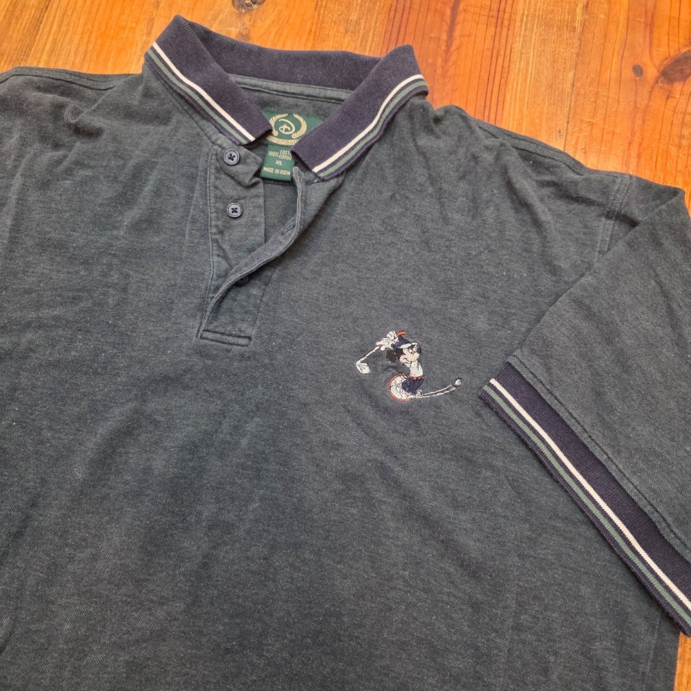 Disney‎ Golf Collection polo shirt adult XL green cotton Mickey Mouse logo